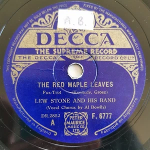 Lew Stone Band (voc. Bowlly) "Red Maple Leaves" (1938) 78rpm 10" DCA F 6777 EX - Bild 1 von 4