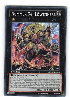 Yugioh NUMMER 54: LÖWENHERZ , numh-de026 Secret Rare deutsch Exc 1. Auflage - Bild 1 von 2