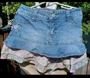 Girl's Vintage Bongo Jean Skort Size 7 Embellished Very Nice! - Picture 1 of 6