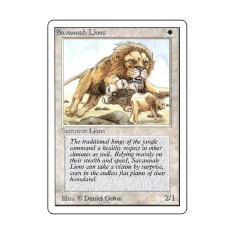 WOTC MtG Unlimited Savannah Lions (R) VG - Image 1 of 1