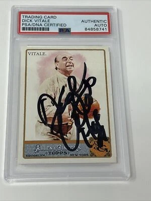DICK VITALE SIGNED AUTOGRAPH TRADING CARD PSA/DNA COA 2011 TOPPS ALLEN & GINTER  - Image 1 of 3