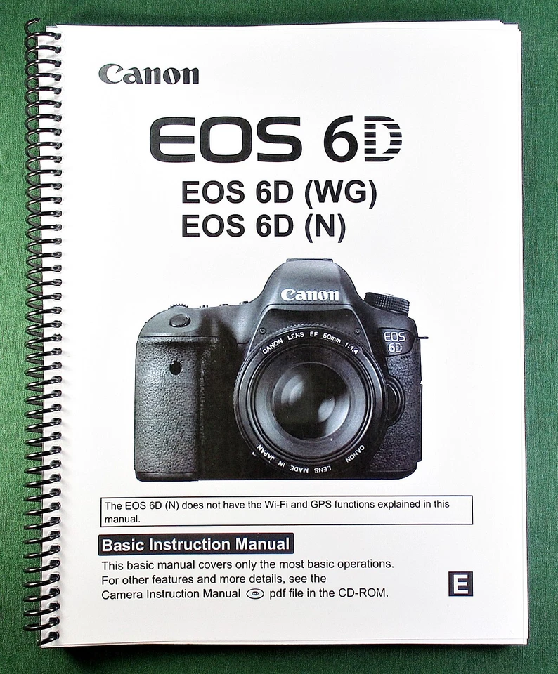 Canon EOS-6D Basic Instruction Manual: 148 Pages & Protective Covers! - Image 1 of 1