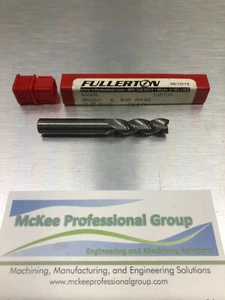 Fresadora de extremo cuadrado de 3 flautas de carburo sólido Fullerton 93005 - 8 mm de diámetro, sin recubrimiento - Imagen 1 de 5