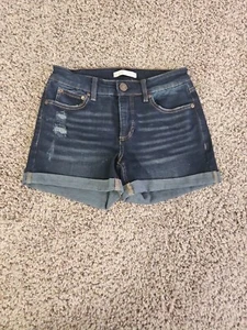 Lauren Conrad Cut Off Jean Shorts Cuffed Daisy Dukes Short Shorts Denim Womens 2 - Picture 1 of 3