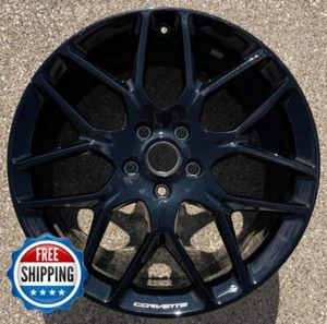 Chevy Corvette C7 2017 Usine OEM Roue 20 " Arrière Jante 96146 Noir #B - Photo 1 sur 7
