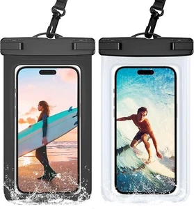 Wasserdichte Handy-Trockentasche, Tasche mit großer Kapazität für Bootfahren, Schwimmen - 2er-Pack - Bild 1 von 7