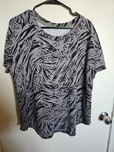Koolaburra UGG Women's Shirt Short Sleeve Medium Pull On Stripe Soft Comfy - Picture 1 of 5