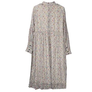 NUEVO SIN ETIQUETAS GANNI Georgette Elegante Estampado Floral Manga Larga Vestido Midi Talla 36 EE. UU. 4 - Imagen 1 de 15