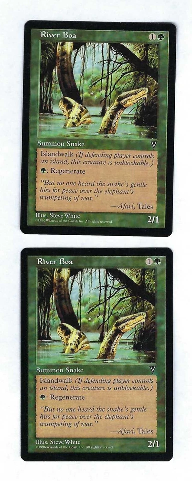 2x River Boa - Vision - Magic The Gathering NM/M (Never Played) - Image 1 of 1
