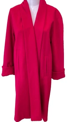 international scene wool coat Open Trench Large Vibrant Red Color Russian Z61 - Image 1 of 4