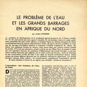 Afrique du Nord - Problème de l'eau - Grands barrages - Article de presse 1945 - Picture 1 of 4