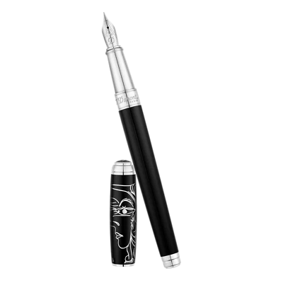 S.T. Pluma Estilográfica Dupont Picasso Laca Negra, Edición Limitada 410046, Nueva en Caja Foto 1 de 4