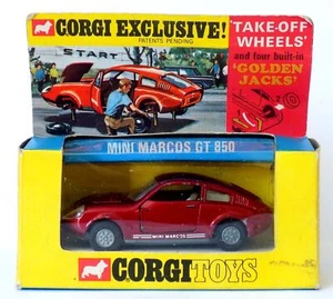 Corgi Toys No.341 Mini Marcos 850 GT "Golden Jacks" (1968-70). - Picture 1 of 12