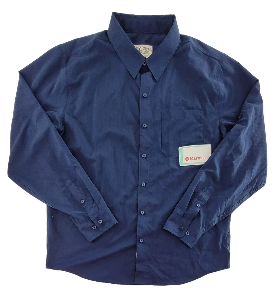 42110 Marmot Men's Aerobora Woven Shirt Arctic Navy XL
