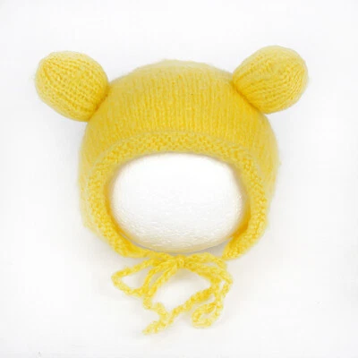 Recién Nacido Estudio Fotografía Accesorios Bebé Niño Niña Niños Tejido Mohair Sombrero Gorra Modelar Foto 1 de 4