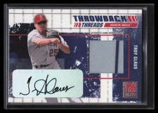 2003 Donruss Elite Throwback Threads Autographs 29 Troy Glaus Jersey Auto 2/15