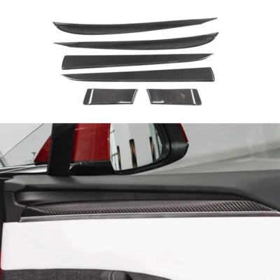  Real Carbon Fiber Inner Door Handle Stripe Trim For Tesla Model S 2021 2022-23 - Image 1 of 3