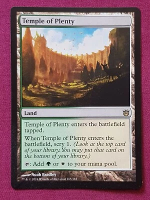 Magic The Gathering BORN OF THE GODS TEMPLE OF PLENTY land card MTG - Image 1 of 2