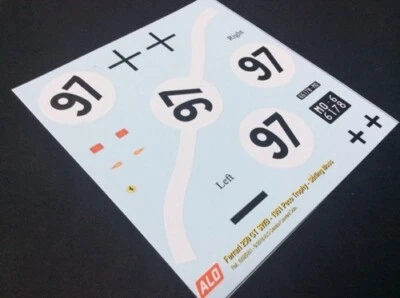 1961 PECO TROPHY BRANDS HATCH #97 FERRARI 250 GT SWB STIRLING MOSS 1:18 DECALS - Photo 1/2