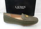 Lauren Ralph Lauren Barnsbury Loafer Driving Moccasin Leather Green Size 9