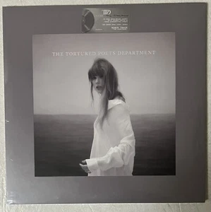 TAYLOR SWIFT TORTURED POETS DEPARTMENT LP SMOKE GRAY WITH RSD THANK YOU NOTE - Picture 1 of 9