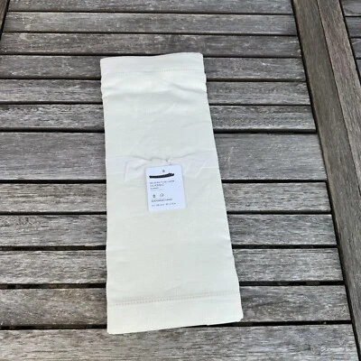 Corredor de mesa Pottery Barn clásico belga lino dobladillo clásico marfil nuevo con etiquetas Foto 1 de 4