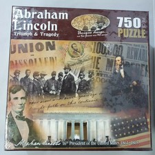 Abraham Lincoln Triumph & Tragedy 750 Piece Jigsaw Puzzle 18 X 24 Inch New