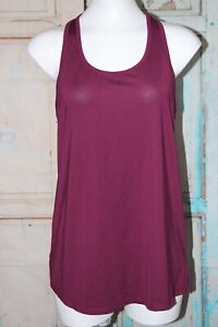 Old Navy Womens Active Go-Dry Maroon Athletic Tank Top Loose Fit Size M Tall