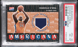 2003 2003-04 Topps Bazooka Shaquille O'Neal GU JERSEY, PSA 6 POP 1 (None Higher)