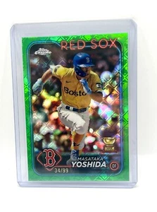 Logofrattore cromato Topps 2024 Masataka Yoshida verde parallelo 19/99 Red Sox - Foto 1 di 2