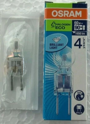 5 x Osram 64447 ECO 60W = 90W 60 Watt GY6.35 2 pin HALOGEN Capsule M180 ab20  - Image 1 of 4