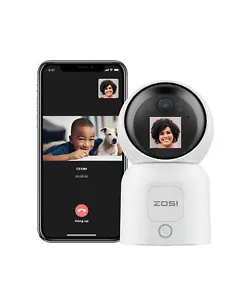 Telecamera di sicurezza Zosi 4mp WiFi C519M 2 vie video rilevamento umano monitor bambino 360° - Foto 1 di 15