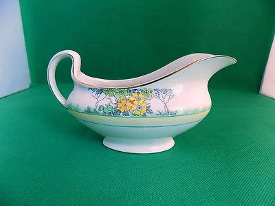 Weatherby Hanley Royal Falcon Ware Art Deco Floral Gravy Boat - Image 1 of 4