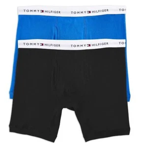 2 TOMMY HILFIGER BIG & TALL SIZES 3XL 4XL 5XL RED NAVY COTTON BOXER BRIEFS NWT - Picture 1 of 49