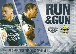 2016 NRL Elite Run & Gun (RG 17 / 32) Antonio WINTERSTEIN/Justin O'NEILL Cowboys - Picture 1 of 1