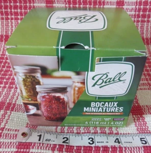 NWT Set/4 In Box Mini Ball Canning Jars 4 oz in box for Dry Storage Useage - Picture 1 of 6