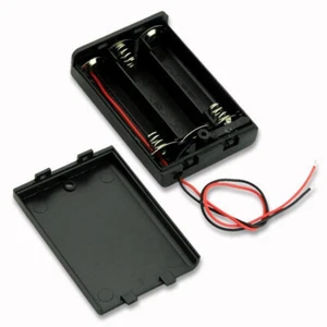 3-AA 4.5V Battery Holder with Box Cover 3xAA AA - Picture 1 of 1