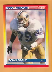 Dennis Brown Washington Huskies 1990 Puntuación #640 Long Beach California - Imagen 1 de 2