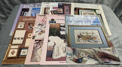 Lot of 10 Vintage Cross-stitch Needlepoint Patterns Books Magazines - Image 1 of 4