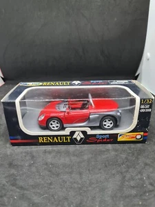 New SPEEDY POWER NEW RAY Renault Sports Spider PULL BACK 1/32 BOXED Vintage 1996 - Foto 1 di 8