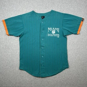 Camiseta deportiva de béisbol vintage de los Miami Dolphins NFL abotonada talla mediana Salem EE. UU. - Imagen 1 de 16