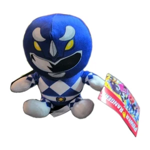 Modellino bambola testa grande fabbrica peluche Power Rangers blu 10" nuovo con etichette - Foto 1 di 7