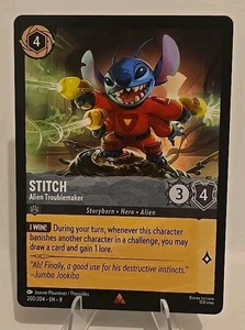 Stitch - Alien Troublemaker Disney's Lorcana 200/204 Reign of Jafar Regular - Picture 1 of 2