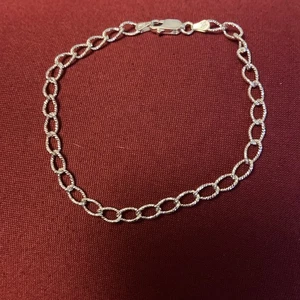 Sterling Silver 925 Bracelet Chain Charm Cable Link - Picture 1 of 5
