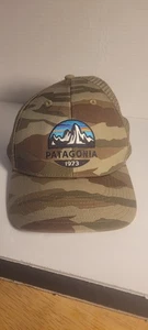 Patagonia 1973 Trucker Hat Camo Adjustable Snapback Outdoor Patch Mesh Cap - Picture 1 of 6