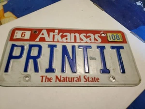 1990 Arkansas Natural State Vintage Vanity Print It License Plate GRAPHICS - Picture 1 of 20
