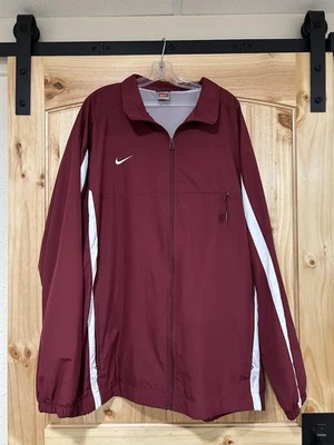 Nike Team Mesh Lined Windbreaker 2XL Tall Burgundy NWOT - Image 1 of 4