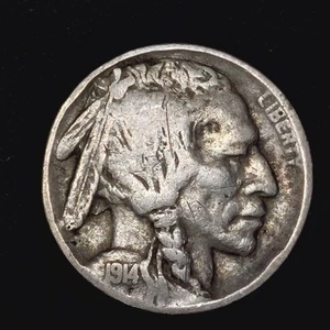 1914-D BUFFALO NICKEL ~ RARE DATE ~ F - Picture 1 of 2