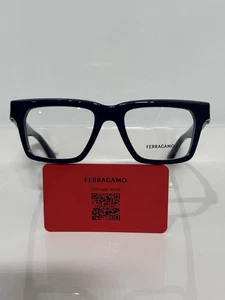 Anteojos cuadrados Salvatore Ferragamo SF2995 414 azul marino grueso acetato 52 mm - Imagen 1 de 8