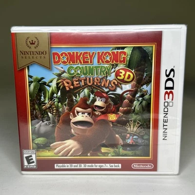 Donkey Kong Country Returns 3D: Nintendo Selects (3DS, 2016) New Sealed - Image 1 of 2